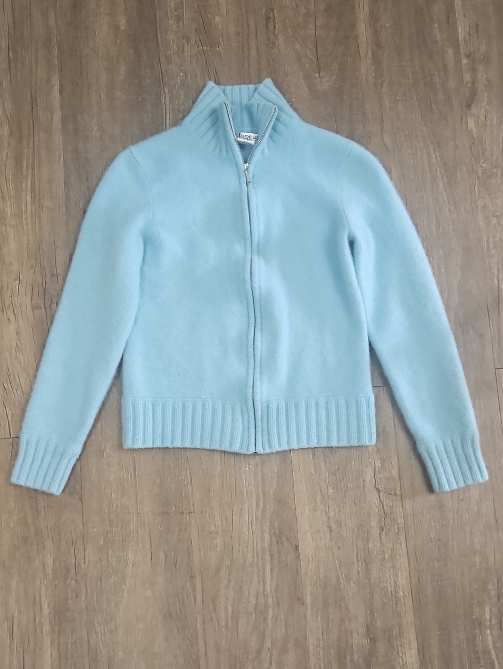 Collection 59 Bloomingdales 100% Cashmere Zip Up Sky Blue Kids L